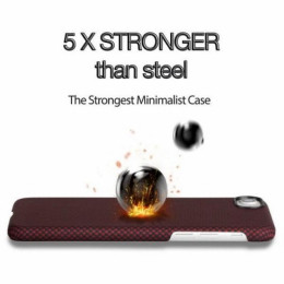 Чехол iPhone 7/8/SE(2020) Pitaka MagEZ Case Черно-Красный (шахматное плетение)/Кевлар (арамид)