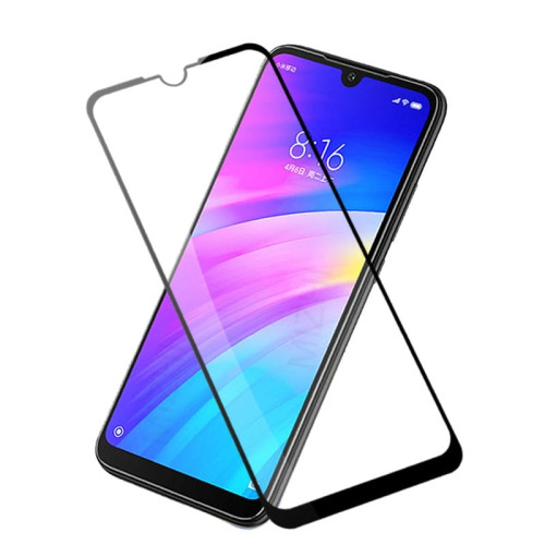 Защитное стекло 3D для Xiaomi Redmi 7 Черное в рассрочку без первоначального взноса и переплат
