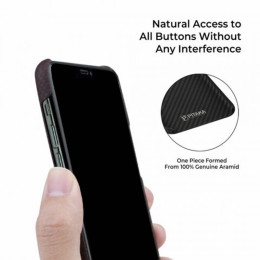 Чехол iPhone 11 Pro Max Pitaka Черно-Красный (шахматное плетение)/Кевлар (арамид)
