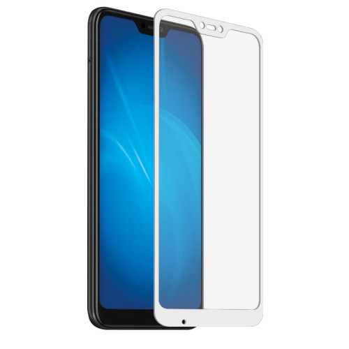 Защитное стекло 3D для Xiaomi Mi A2 Lite Белое в рассрочку без первоначального взноса и переплат