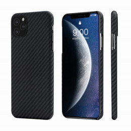 Чехол iPhone 11 Pro Max Pitaka Черно-Серый/Кевлар (арамид)