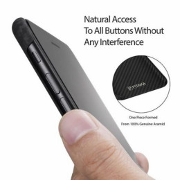 Чехол iPhone 7/8 Plus Pitaka MagEZ Case Черно-Серый (в полоску)/Кевлар (арамид)