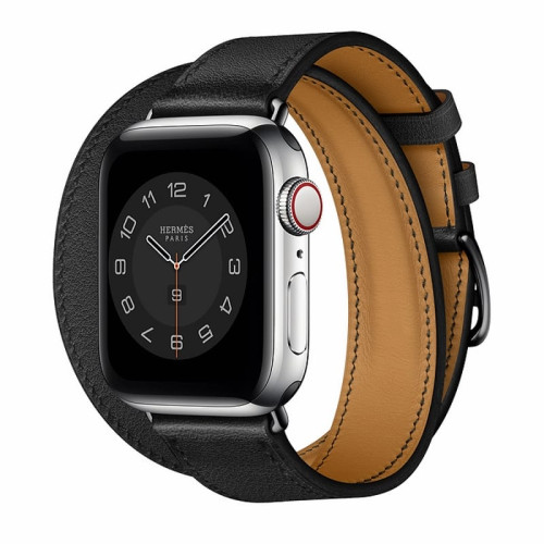 Apple Watch Hermès S6 40mm (Cellular) Silver Stainless Steel Case / Noir Double Tour в рассрочку без первоначального взноса и переплат