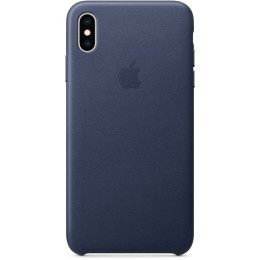 Чехол iPhone XS Max Leather Case Midnight Blue (Оригинал)
