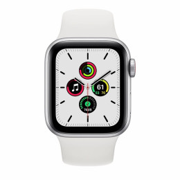 Apple Watch SE 40mm (Cellular) Silver Aluminum Case / White Sport Band