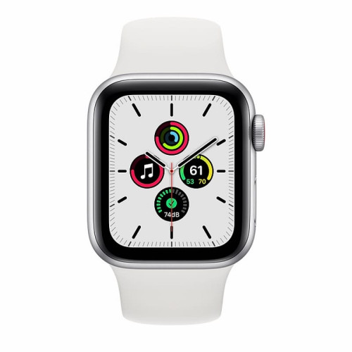 Apple Watch SE 40mm (Cellular) Silver Aluminum Case / White Sport Band в рассрочку без первоначального взноса и переплат