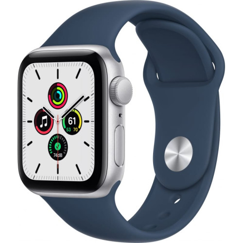 Apple Watch SE 40mm Silver Aluminum Case / Abyss Blue Sport Band в рассрочку без первоначального взноса и переплат