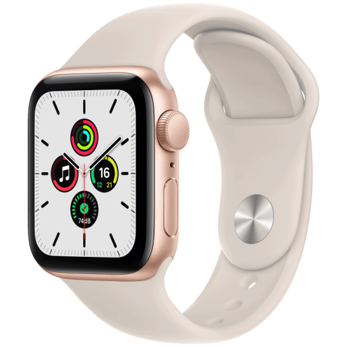 Apple Watch SE 44mm Gold Aluminum Case /Starlight Sport Band в рассрочку без первоначального взноса и переплат