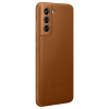 Чехол-накладка Samsung Galaxy S21 Leather Cover Brown в рассрочку без первоначального взноса и переплат