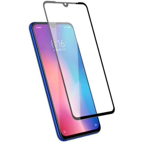 Защитное стекло 3D для Xiaomi Mi 9 Черное в рассрочку без первоначального взноса и переплат