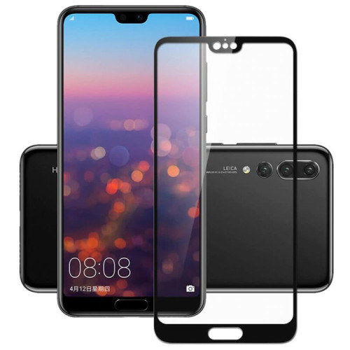 Защитное стекло 3D для Huawei P20 Pro Черное в рассрочку без первоначального взноса и переплат