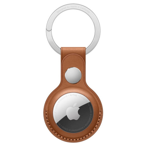 Кожаный брелок AirTag с кольцом для ключей Saddle Brown в рассрочку без первоначального взноса и переплат