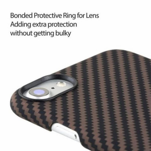 Чехол iPhone 7/8/SE(2020) Pitaka MagEZ Case Черно-Коричневый (в полоску)/Кевлар (арамид) в рассрочку без первоначального взноса и переплат