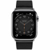 Apple Watch Hermès S6 44mm (Cellular) Silver Stainless Steel Case / Noir Single Tour Deployment Buckle в рассрочку без первоначального взноса и переплат