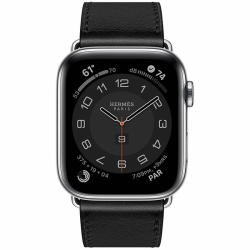 Apple Watch Hermès S6 44mm (Cellular) Silver Stainless Steel Case / Noir Single Tour Deployment Buckle в рассрочку без первоначального взноса и переплат