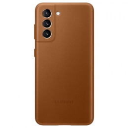 Чехол-накладка Samsung Galaxy S21 Leather Cover Brown