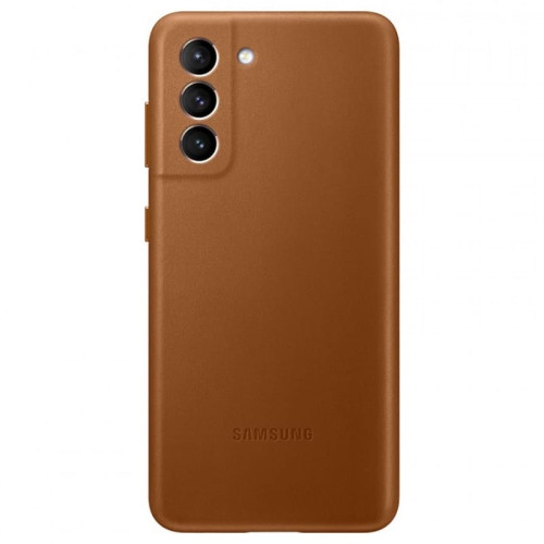 Чехол-накладка Samsung Galaxy S21 Leather Cover Brown в рассрочку без первоначального взноса и переплат