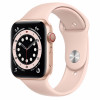 Apple Watch S6 44mm (Cellular) Gold Aluminum Case / Pink Sand Sport Band в рассрочку