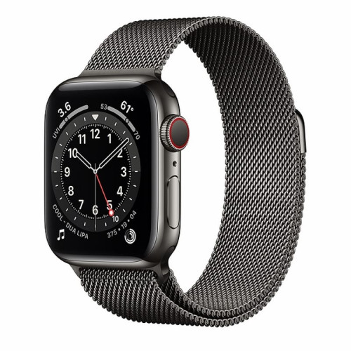 Apple Watch S6 40mm (Cellular) Graphite Stainless Steel Case / Graphite Milanese Loop в рассрочку без первоначального взноса и переплат