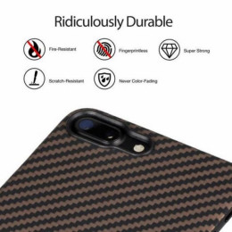 Чехол iPhone 7/8 Plus Pitaka MagEZ Case Розовое Золото (в полоску)/Кевлар (арамид)