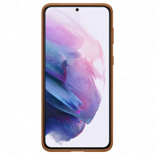 Чехол-накладка Samsung Galaxy S21 Plus Leather Cover Brown в рассрочку без первоначального взноса и переплат