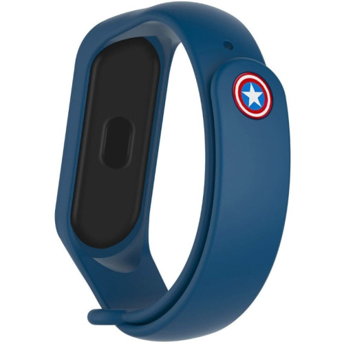 Ремешок для Mi Band 4 Avengers Blue в рассрочку без первоначального взноса и переплат