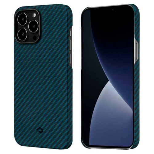 Чехол iPhone 13 Pro Max Pitaka MagEZ Case 2 Black Blue в рассрочку без первоначального взноса и переплат