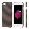 Чехол iPhone 7/8/SE(2020) Pitaka MagEZ Case Черно-Коричневый (в полоску)/Кевлар (арамид) в рассрочку