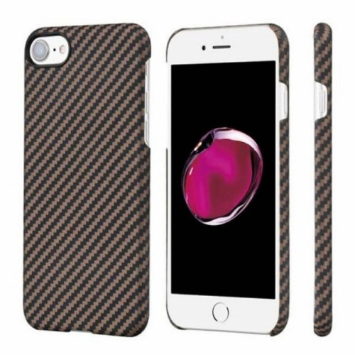 Чехол iPhone 7/8/SE(2020) Pitaka MagEZ Case Черно-Коричневый (в полоску)/Кевлар (арамид) в рассрочку без первоначального взноса и переплат