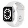 Apple Watch S6 40mm Silver Aluminum Case / White Sport Band в рассрочку