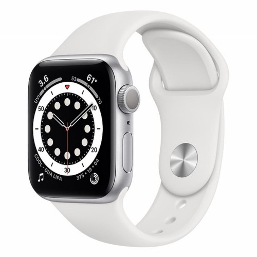 Apple Watch S6 40mm Silver Aluminum Case / White Sport Band в рассрочку без первоначального взноса и переплат
