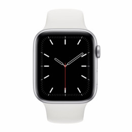 Apple Watch S5 44mm Silver Aluminum / White Sport Band