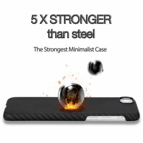Чехол iPhone 7/8/SE(2020) Pitaka MagEZ Case Черно-Серый(в полоску)/Кевлар (арамид) в рассрочку без первоначального взноса и переплат