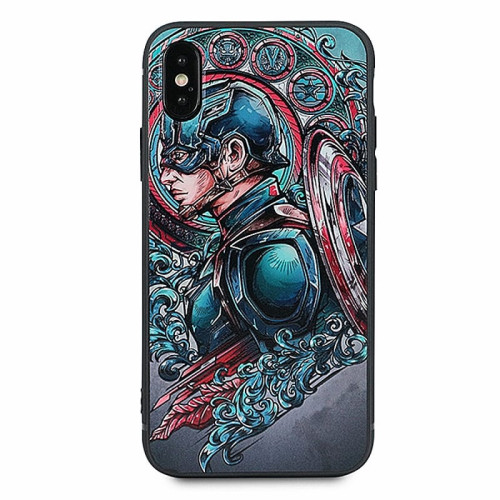 Чехол iPhone X/XS Galaxy Силикон Capitan America в рассрочку без первоначального взноса и переплат
