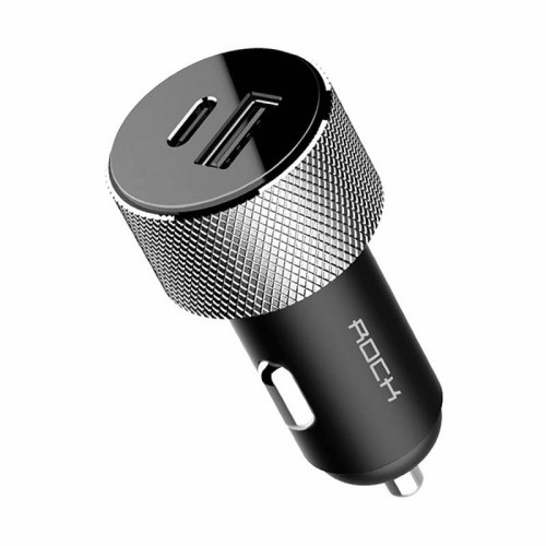 АЗУ Rock RCC0131 USB+Type-C 2.4A Black в рассрочку без первоначального взноса и переплат