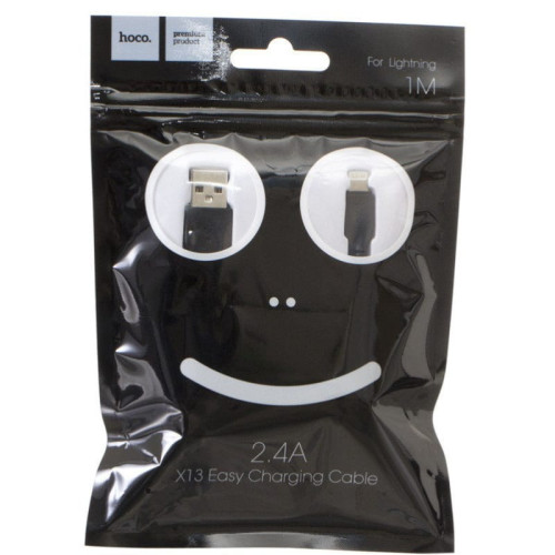 Кабель USB - Lighting / HOCO X13 / 1M / Черный в рассрочку без первоначального взноса и переплат