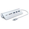 Адаптер Satechi Type-C Combo Port 3-USB-A + SD/MicroSD Silver в рассрочку