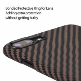 Чехол iPhone 7/8 Plus Pitaka MagEZ Case Розовое Золото (в полоску)/Кевлар (арамид)