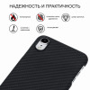 Чехол iPhone XR Pitaka MagEZ Case Черно-Серый (в полоску)/Кевлар (арамид) в рассрочку без первоначального взноса и переплат