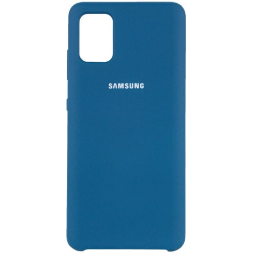 Чехол Samsung Galaxy A51 Силикон Case Blue Matte в рассрочку без первоначального взноса и переплат