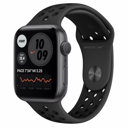 Apple Watch S6 44mm Space Gray Aluminum Case / Black NIKE Sport Band в рассрочку без первоначального взноса и переплат