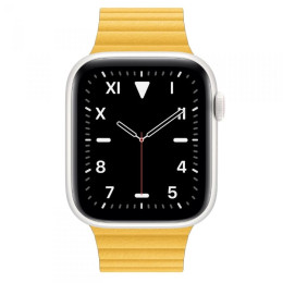 Apple Watch S5 44mm (Cellular) White Ceramic Case / Meyer Lemon Leather Loop