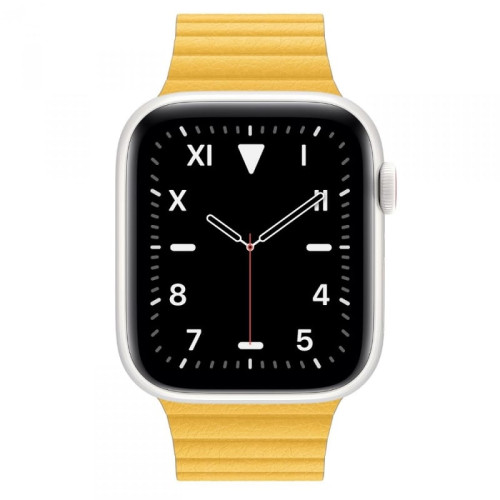 Apple Watch S5 44mm (Cellular) White Ceramic Case / Meyer Lemon Leather Loop в рассрочку без первоначального взноса и переплат
