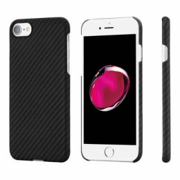 Чехол iPhone 7/8/SE(2020) Pitaka MagEZ Case Черно-Серый(в полоску)/Кевлар (арамид)