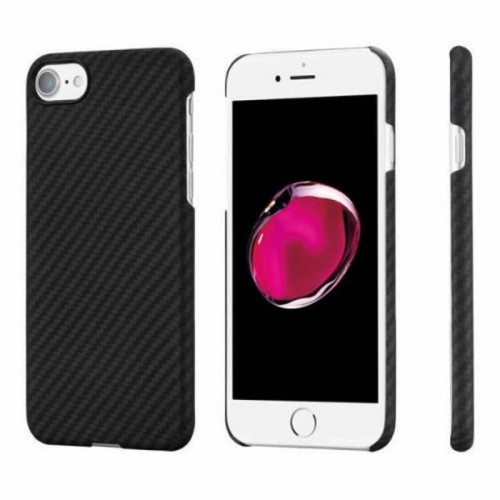 Чехол iPhone 7/8/SE(2020) Pitaka MagEZ Case Черно-Серый(в полоску)/Кевлар (арамид) в рассрочку без первоначального взноса и переплат