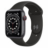 Apple Watch S6 44mm (Cellular) Space Gray Aluminum Case/ Black Sport Band в рассрочку