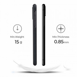 Чехол iPhone 11 Pitaka Черно-Серый (мелкое плетение)/Кевлар (арамид)