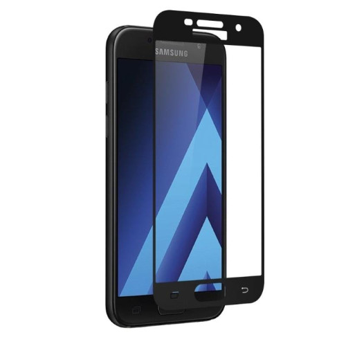 Защитное стекло 3D для Samsung Galaxy A7 (2017) Черное в рассрочку без первоначального взноса и переплат