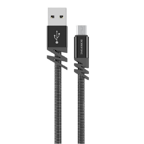 Кабель USB - MicroUSB/ Borofone BX27/ 1M / Черный в рассрочку без первоначального взноса и переплат