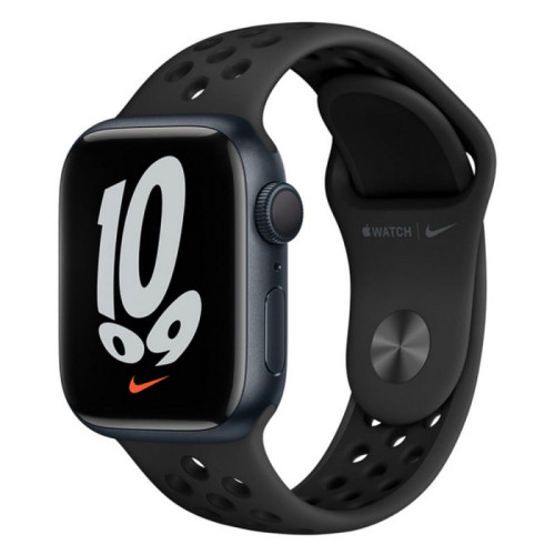 Apple Watch S7 NIKE 41mm Midnight Aluminum Case / Anthracite/Black Nike Sport Band в рассрочку без первоначального взноса и переплат